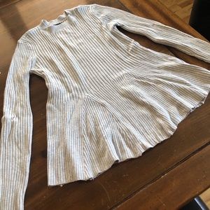 Venus silver peplum sweater